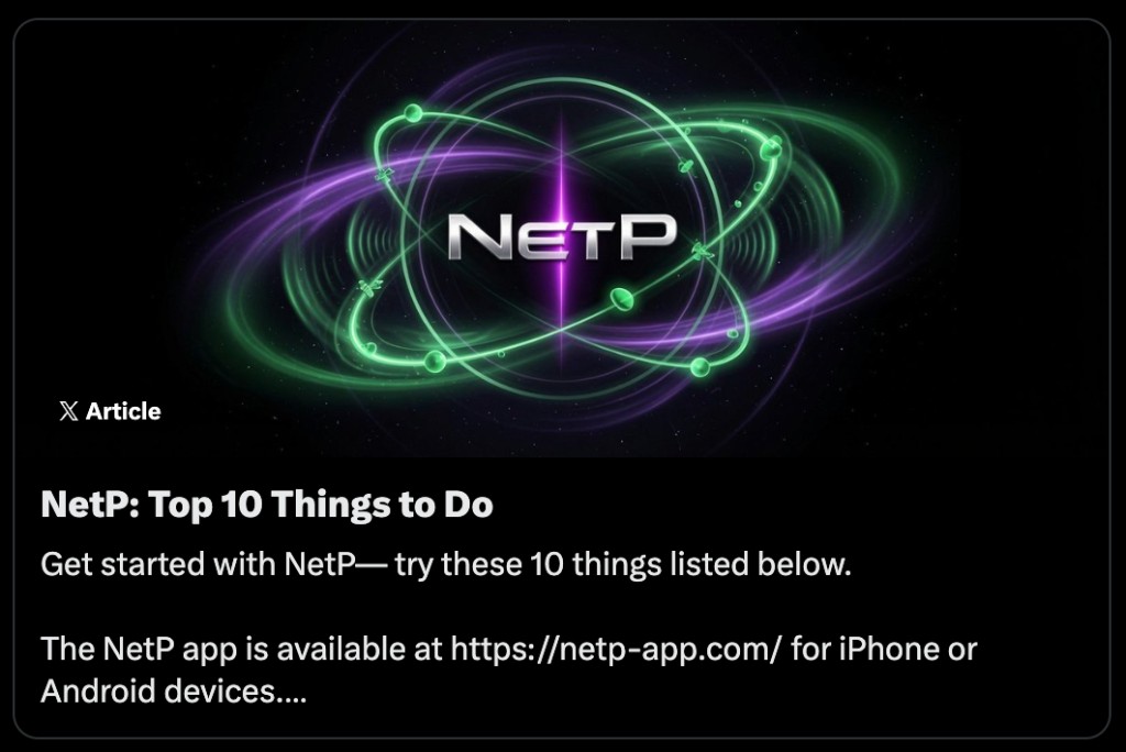 NetP: Top 10 Things to Do